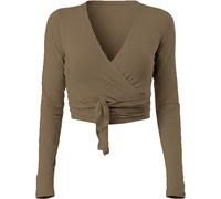 Mandala Damen Signature Wrap Longsleeve (Größe L, braun)