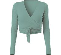 Mandala Damen Signature Wrap Longsleeve (Größe XS, gruen)