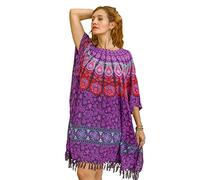 Mandala Life ART Blauer Damen Sarong Pareo Mit Fringe Hochwertiger Rayon Groß Strand Strandtuch Wickeltuch Wickelrock Strandrock Tapisserie Wickeltuch Bikini Cover Up Tuch Für Badeanzug