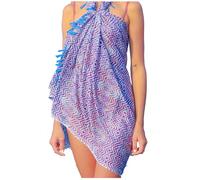 Mandala Life ART Blauer Pareo Damen Mit Quasten Baumwolle Groß Strand Sarong Strandtuch Wickeltuch Wickelrock Strandrock Tapisserie Wickeltuch Bikini Cover Up Tuch Für Badeanzug