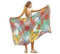 Mandala Life ART Damen Sarong, Pareo,Bikini Vertuschen, Strandtuch,Wickelrock, TapisserieWickeltuch Schal Halstuch - Hochwertiger Rayon - Weich und Leicht