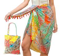 Mandala Life ART Paréo de Plage pour Femme - avec Sac - Boho Chic Cache Maillot - Sarong - Tapisserie