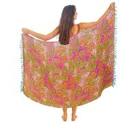 Mandala Life ART Pareo Tuch Groß Mit Quasten Baumwolle Strand Sarong Strandtuch Damen Wickeltuch Wickelrock Strandrock Tapisserie Wickeltuch Bikini Cover Up Tuch Für Badeanzug