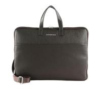 Mandarina Duck Leder Henkeltasche Umhängetasche mit Laptopfach Mellow Urban Briefcase Mole dunkelbraun