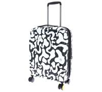 Mandarina Duck Kabinentrolley Logoduck + Moire 4 Rollen 55 cm mit Dehnfalte Weiß