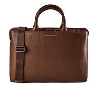 Mandarina Duck Leder Handtasche Shopper mit Laptopfach Mellow Urban Handbag Milk Chocolate dunkelbraun