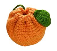 Mandarinen-Orange-Tasche, orangefarbenes Münzfach - Geldbörse, gehäkelte Tasche, Geldbörse, gehäkelte Mandarinentasche, Münze, Ladegerät für Frauen