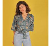 ManduTrap Wickelbluse "Floralia" aus Biobaumwolle kbA mit Blumenmuster S