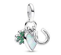 MaNeaz Hufeisen Vierblättriges Kleeblatt Armband Anhänger Charm Armband Pandora Armbänder Charms Armband Anhänger Valentinstag Bringt Glück Für Mädchen Für Pandora-Armbänder Geburtstagsgeschenke
