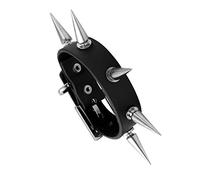 Manfnee Leder Manschette Armband Punk Armband RockSpike Armband für Herren Damen verstellbar