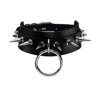 Manfnee Punk Goth Halsband Halsreif Spike Rivet circle choker Kreis Halsband Halskette Verstellbar Frauen Männer
