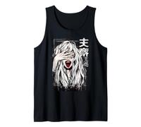 Manga Girl Scream Hand Over Eyes Dunkles Kunstdesign Tank Top