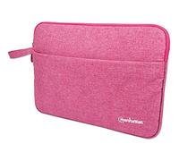 MANHATTAN Seattle Notebook Sleeve 14,5 Schutzhülle für Notebooks bis zu 14.5", Top Load, Premiumpolsterung, wasserfest, ein Innenfach, ein Frontfach, pink (439923)