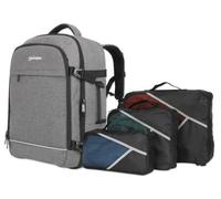 MANHATTAN Rome Notebook-Reiserucksack 17,3 Rucksack mit zwei Gerätefächern für Laptops bis zu 17.3" und Tablets bis zu 27,90cm (11"), Handgepäck-geeignet, 40 L Kapazität, viele Zubehörfächer, drei her