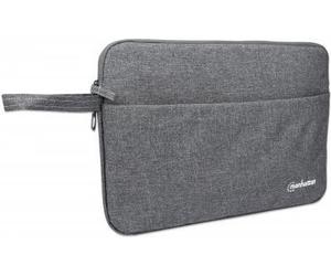 MANHATTAN Seattle Notebook Sleeve 14,5 Schutzhülle für Notebooks bis zu 14.5", Top Load, Premiumpolsterung, wasserfest, ein Innenfach, ein Frontfach, anthrazit (439916)