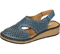 Manitu 820010-05, Mokassin Damen, Blau, 36 EU, blau, 36 EU