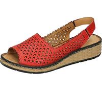 Manitu 910163-04, Damen-Sandalen, Farbe: Rot, 43 EU, rot, 43 EU