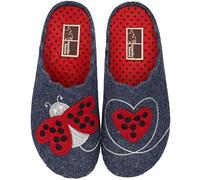 Manitu Damen 320007-05 Slipper, Blau, 43 EU, blau, 42.5 EU