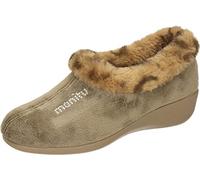 Manitu Damen 340066-08 Hausschuh, beige, 40 EU