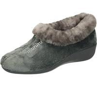Manitu Damen 340066-09 Hausschuh, grau, 42 EU