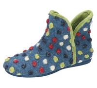 Manitu Hausschuh für Damen, blau, Gr. 38 EU