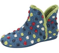 Manitu Hausschuh für Damen, blau, Gr. 40 EU