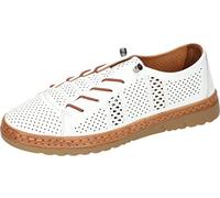 Manitu Damen Manitu - Damesslippers Hausschuh, Weiß, 42 EU