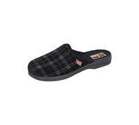 Manitu Herren Home Pantolette Pantoffeln, Schwarz, 44 EU