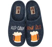 Manitu Herren Manitu-home Slippers Hausschuh, Blau, 44 EU