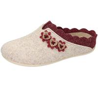 Manitu Home 320097-08 Damen-Pantoffeln, Beige, 41 EU