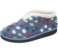 Manitu Home Damen 340010-51 Hausschuh, Blau, 41 EU