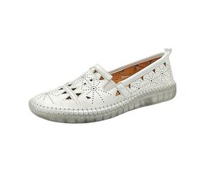 Manitu Komfort Slipper für Damen, weiß, Größe 37 EU