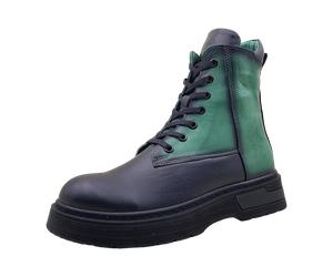 Manitu Schnürstiefelette für Damen, grün, Größe 37 EU