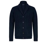 Manji 2 Chunky Cable Knitted Cardigan with Shawl Collar in Ink - Tokyo Laundry - L