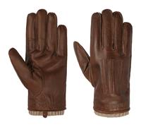 Stetson Mankota Sheepskin Handschuhe Herren - Fingerhandschuhe aus 100% Schafsleder - Handgefertigte Lederhandschuhe mit Futter und verlängertem Strickbund - Herbst/Winter braun 8 HS