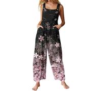MaNMaNing Damen 2026 Mode Normal Bedruckte Tasche Hose Jumpsuit Damen Sommer Eleganter Jumpsuit Overall Sommer Onesie Garten Latzhose Hosenanzug Elegant Elegant