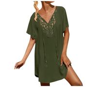 MaNMaNing Damen Badeanzug Überwurf, Spitze, Häkelarbeit, Für Damen Strandkleid Bikini Cover Up Strandkleid Große Größen Strandbluse Lang Sommerkleid Kurz Pareo Tuch Sommer Kleid