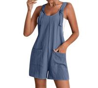 MaNMaNing Damen Einfarbig Sommer Bequem Mode Hosenträger Damen Jumpsuit Festlich Elegant Overall Sommer Onesie Latzhosen Für Festlicher Hosenanzug Jumpsuit Elegant Latzhose