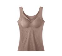 MaNMaNing Damen Unterhemd ohne Bügel glatte U Form leichtes T Shirt konvertierbarer BH nahtloses warmes Oberteil Damen dicker Winter Sling M2026015