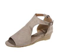 MaNMaNing Frauen Sommer Zehen Schuhe Sandalen Schnalle Open Sandals Women Sandalen Damen Schwarz Sommer Schuhe Für Damen Römersandalen Gold Sommerschuhe Mit Absatz Schwarz