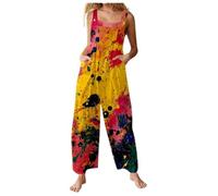 MaNMaNing Modischer, Lässiger Jumpsuit Mit Taschen, Floralem Eleganter Jumpsuit Damen Damen Festlich Elegant Elegant Für Hochzeit Kurz Sommerlicher Hosenanzug