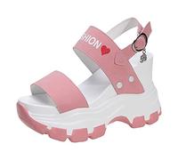 MaNMaNing Slope Absatzsandalen Für Frauen Summe Dicke Sohle Damen Sandalen Bequem Sandale Damen Sandalen Leder Römersandalen Elegant Barfuß Sportsandalen