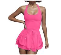 MaNMaNing Sommer-Strampler Für Frauen 2026 Tennisrock Kleid Jumpsuit Damen Sommer Jumpsuit Elegant Einteiler Damen Sexy Turnanzug Latzhose Sommer Outfit Eleganter