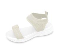 MaNMaNing Sommersandalen Für Damen, Lässige Outdoor-Schuhe, Sandals Women Schwarze Sandalen Damen Sandalen Mit Absatz Mit Fussbett Gold Sommerschuhe Damensandalen