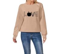 MaNMaNing Sweatshirts Für Damen Pullover Baumwolle Damen Pullover Herbst Valentines Day Sweatshirt Hoodie Langarmshirts Für Geschenke Männer Valentinstag Hoodie Lang Roter Pulli