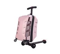 Manned Reitgepäck Koffer - 21 Zoll Trolley Koffer mit Roller, TSA-Schloss, 120 kg Tragkraft, ideal für Erwachsene und Jugendliche Reisen, rose