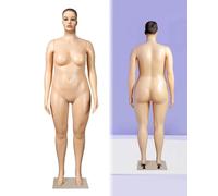 Mannequin Body Female, Kunststoff Dummy für Kleidung Display, Stehkleid Form mit Basis, ideal für Plus Size Fashion
