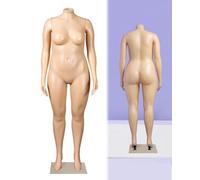 Mannequin Body Female, Kunststoff Dummy für Kleidung Display, Stehkleid Form mit Basis, ideal für Plus Size Fashion