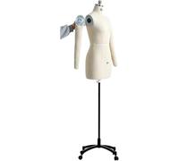 Mannequin Sewing Torso with Arms Stand, Dress Form for Tailoring and Sewing, Portable Body on Wheels for Dressmakers