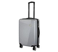 mano Don Carlo Hartschalenkoffer, Reisekoffer M, TSA-Schloss, Silber, Gratis Schuhbeutel